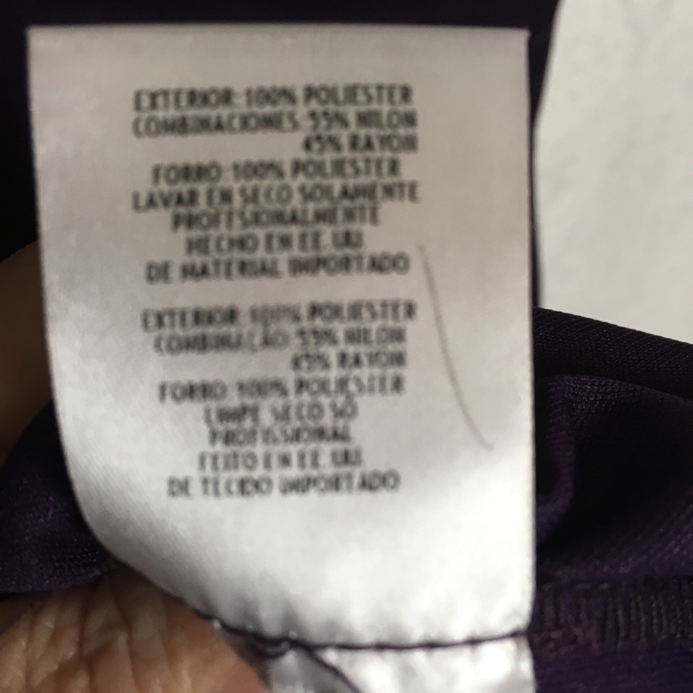 Xscape Purple Form Fitting Cocktail Dress - Picture 7 of 7